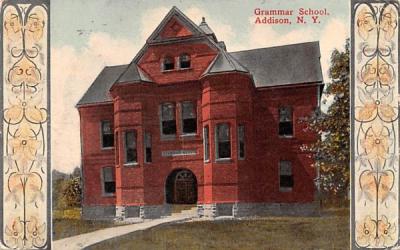 Grammar school Addison, New York Postcard