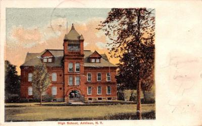 High School Addison, New York Postcard