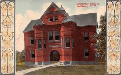 Grammar School Addison, New York Postcard