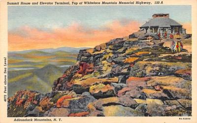 Summit House and Elevator Terminal Adirondack Mountains, New York Postcard