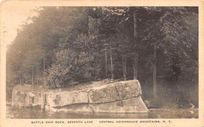 Battle Ship Rock Adirondack Mountains, New York Postcard