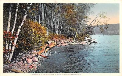Shoreline Adirondack Mountains, New York Postcard