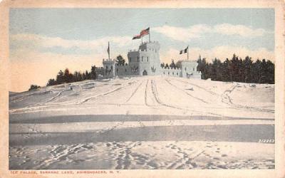 Ice Palace Adirondack Mountains, New York Postcard