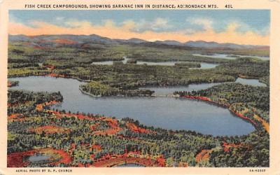 Fish Creek Campgrounds Adirondack Mountains, New York Postcard