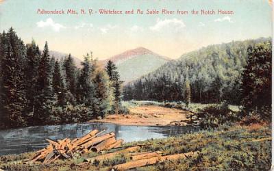 Whiteface and Au Sable River Adirondack Mountains, New York Postcard