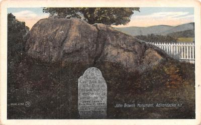 John Brown's Monument Adirondack Mountains, New York Postcard