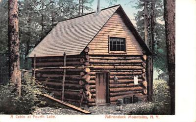 Cabin at Fourth Lake Adirondack Mountains, New York Postcard