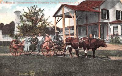 Problem in transportation at Riverside Camp Adirondack Mountains, New York Postcard