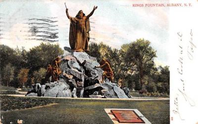 Kings Fountain Albany, New York Postcard