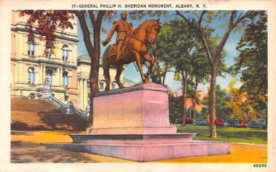 Gen. Philip H Sheridan Monument Albany, New York Postcard