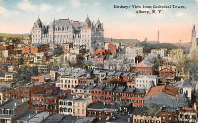 Birdseye view from Cathedral Tower Albany, New York Postcard
