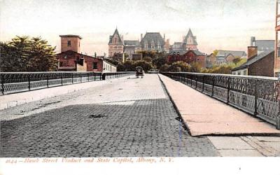 Hawk Street Viaduct & State Capitol Albany, New York Postcard