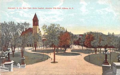 Approach to the New York State Capitol Postcard