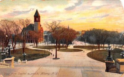 View from Capitol Approach Albany, New York Postcard