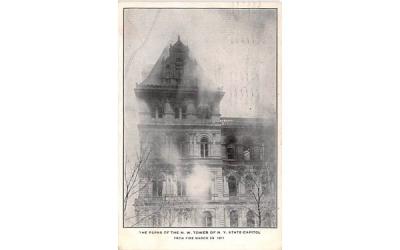Ruins of the NW Tower of the NY State Capitol Albany, New York Postcard