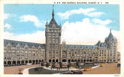 D & H and Journal Building Albany, New York Postcard
