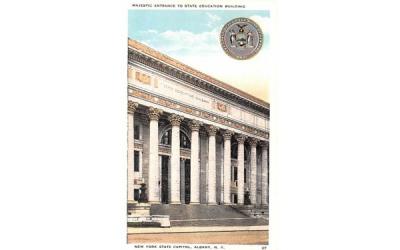 Majestic Entrance to State Education Building Albany, New York Postcard