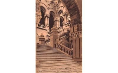 Grand Stair Case Albany, New York Postcard