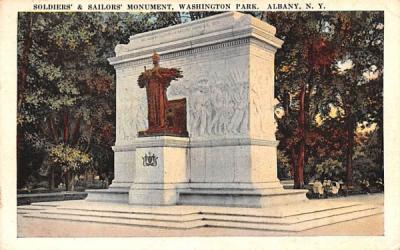 Soldiers' and Sailors' Monument Albany, New York Postcard