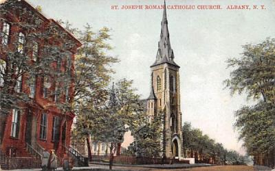 St Joseph Roman Catholic Church Albany, New York Postcard