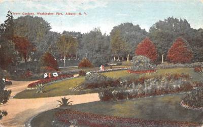 Flower Gardens Albany, New York Postcard