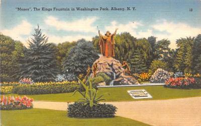 Moses The Kings Fountain Albany, New York Postcard