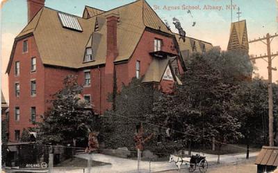 St Agness School Albany, New York Postcard