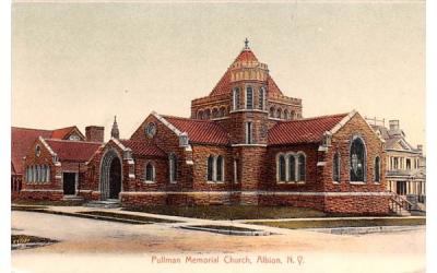 Pullman Memorial Church Albion, New York Postcard