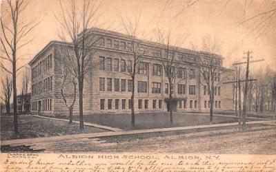 Albion High School New York Postcard