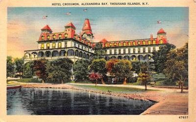 Hotel Crossmon Alexandria Bay, New York Postcard