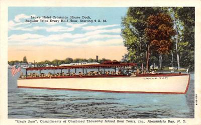Uncle Sam Boat Alexandria Bay, New York Postcard