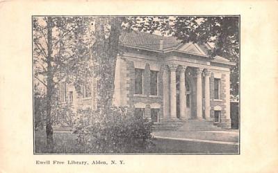 Ewell Free Library Alden, New York Postcard