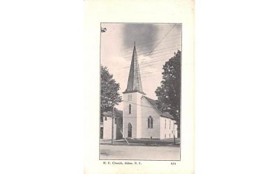ME Church Alden, New York Postcard