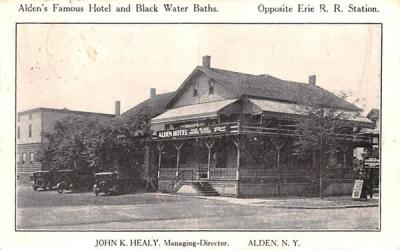 Alden's Famous Hotel & Black Water Baths New York Postcard