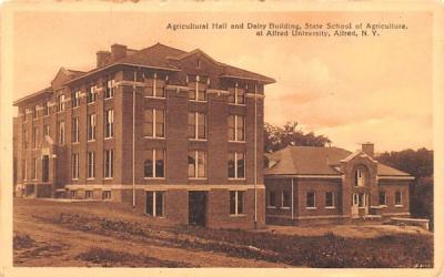 Agricultural Hall & Dairy Building Alfred, New York Postcard