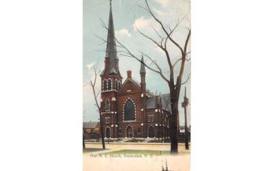First ME Church Amsterdam, New York Postcard