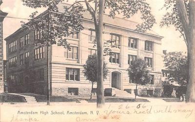 Amsterdam High School New York Postcard