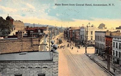 Main Street from Conrad Hotel Amsterdam, New York Postcard