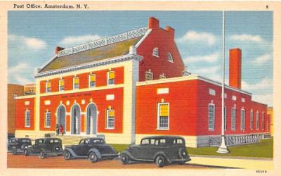 Post Office Amsterdam, New York Postcard
