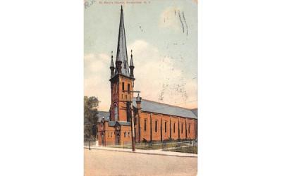 St Mary's Church Amsterdam, New York Postcard