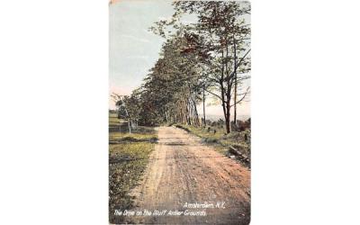 Drive on the Bluff Antler Grounds Amsterdam, New York Postcard
