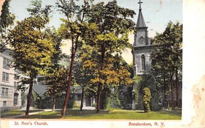 St Ann's Church Amsterdam, New York Postcard