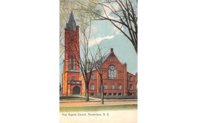 First Baptist Church Amsterdam, New York Postcard