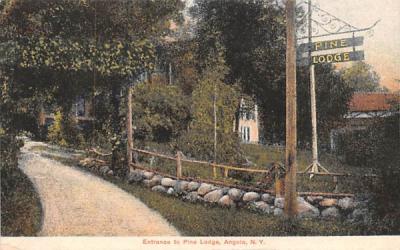 Entrance to Pine Lodge Angola, New York Postcard