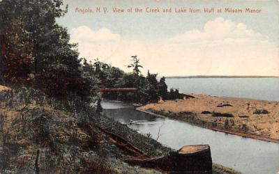Creek and Lake from Bluff Angola, New York Postcard