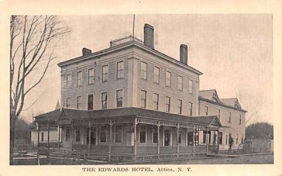 Edwards Hotel Attica, New York Postcard