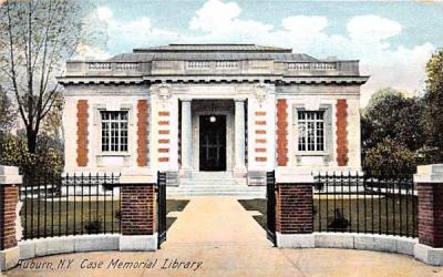 Case Memorial Library Auburn, New York Postcard