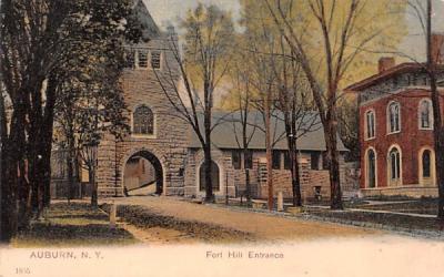 Fort Hill Entrance Auburn, New York Postcard