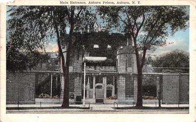 Main Entrance Auburn, New York Postcard