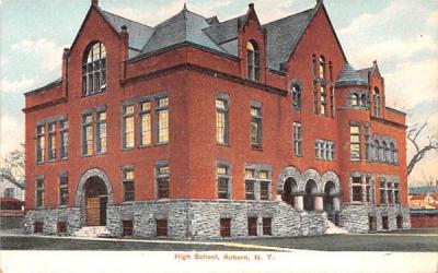 High School Auburn, New York Postcard